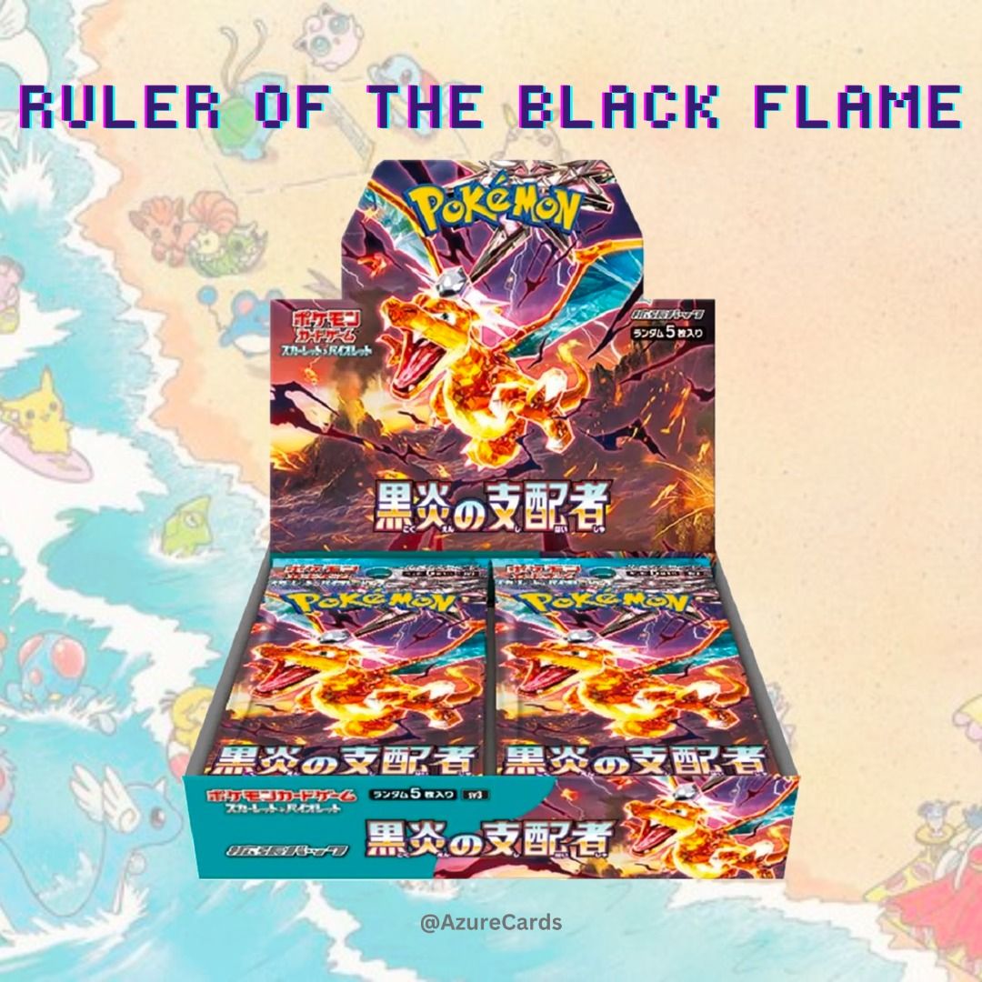 black flame japanese booster box pokemon black flame booster box POKEMON TCG - RULER OF THE BLACK FLAME - BOOSTER PACKS