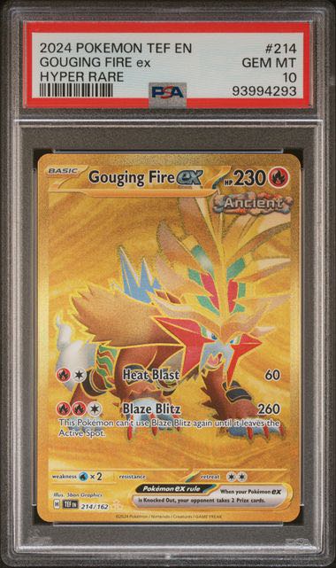 PSA 10 Gouging Fire EX 214/162 Temporal Forces