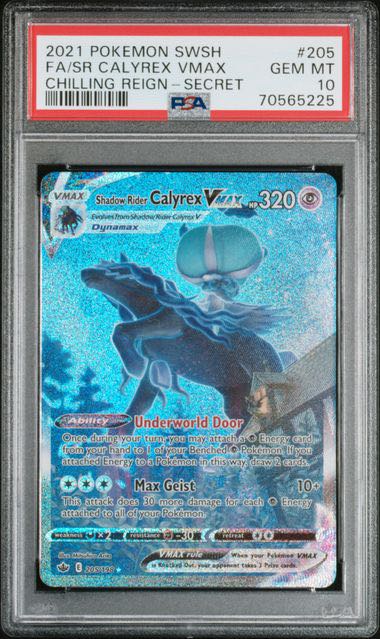 PSA 10 Shadow Rider Calyrex VMAX Alt Art 205/198