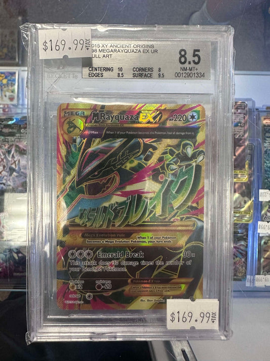 BGS 8.5 Rayquaza EX Full Art 98/98 Ancient Origins