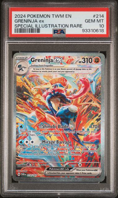 PSA 10 Greninja EX Special Illustration Rare 214/167