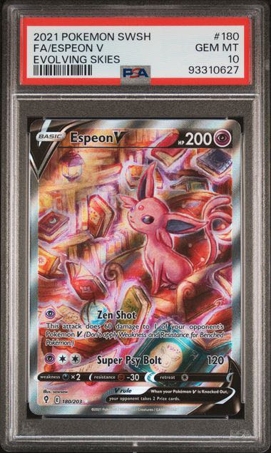 PSA 10 Espeon V Alt Art 180/203